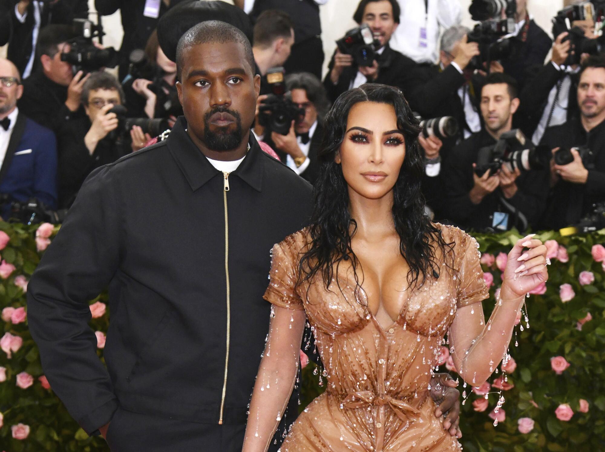 Kanye West and Kim Kardashian
