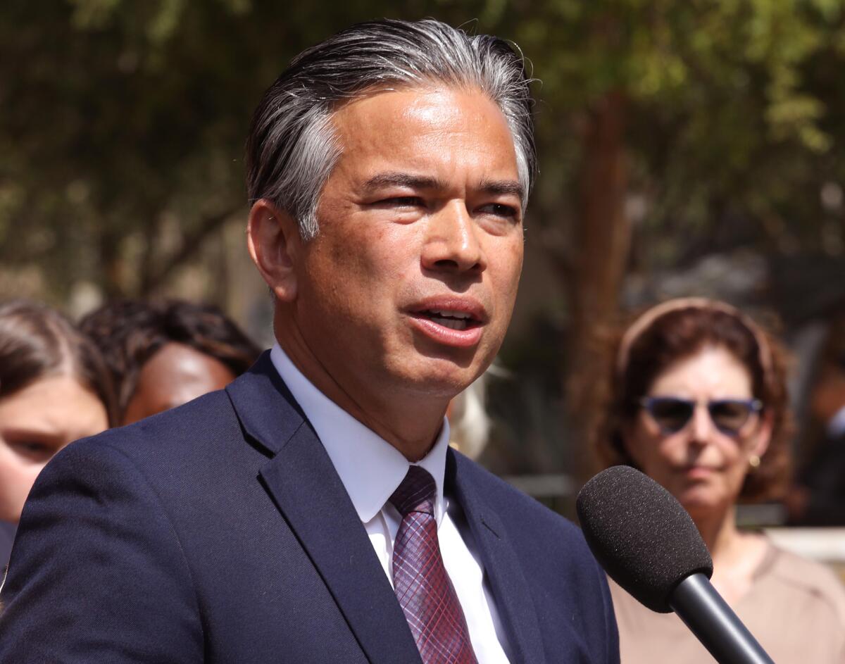California Attorney General Rob Bonta in July 2022. (Genaro Molina / Los Angeles Times)