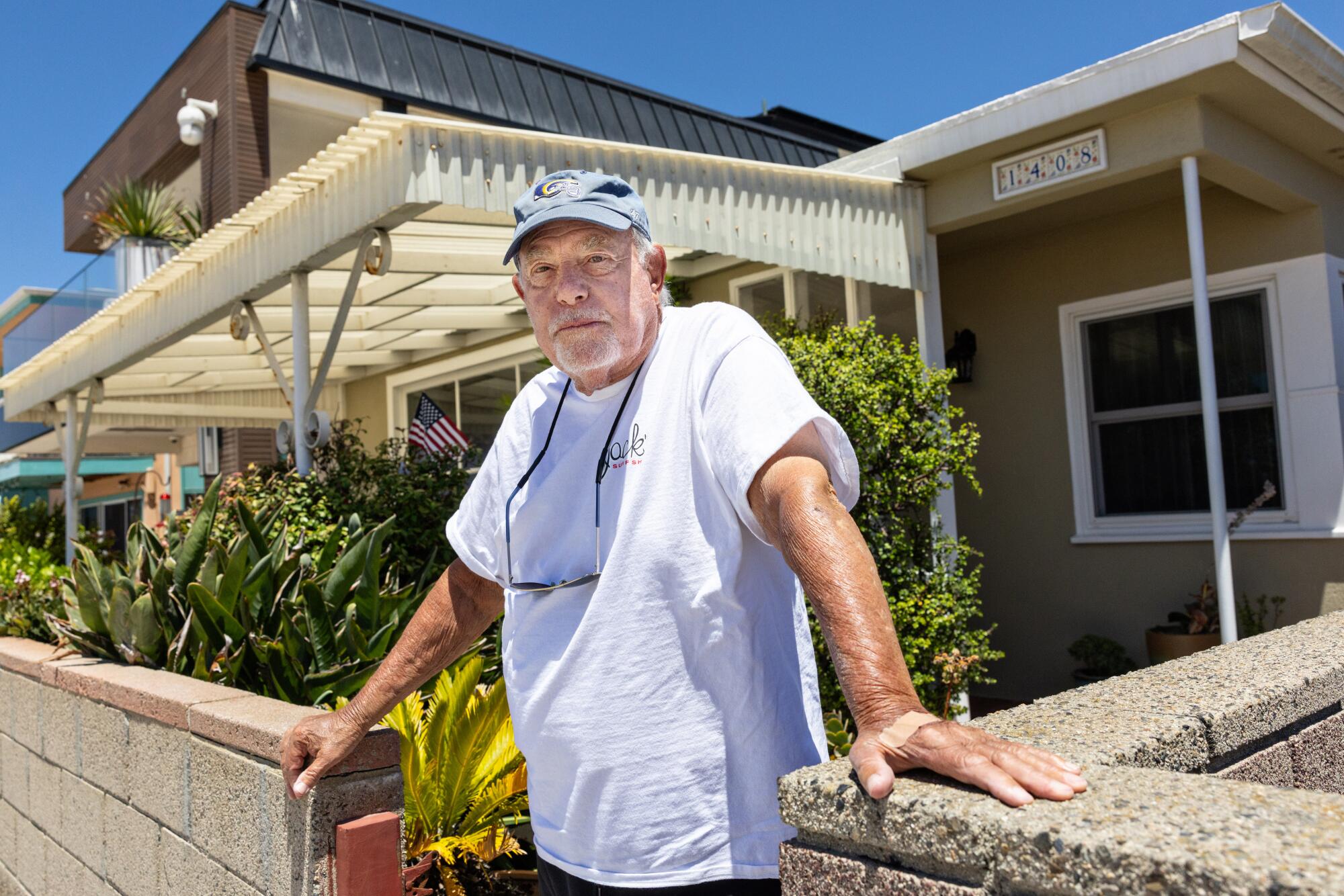 Resident Fred Levine enjoys a day at his beachfront home a few days after the July 4 chaos and mass arrests.