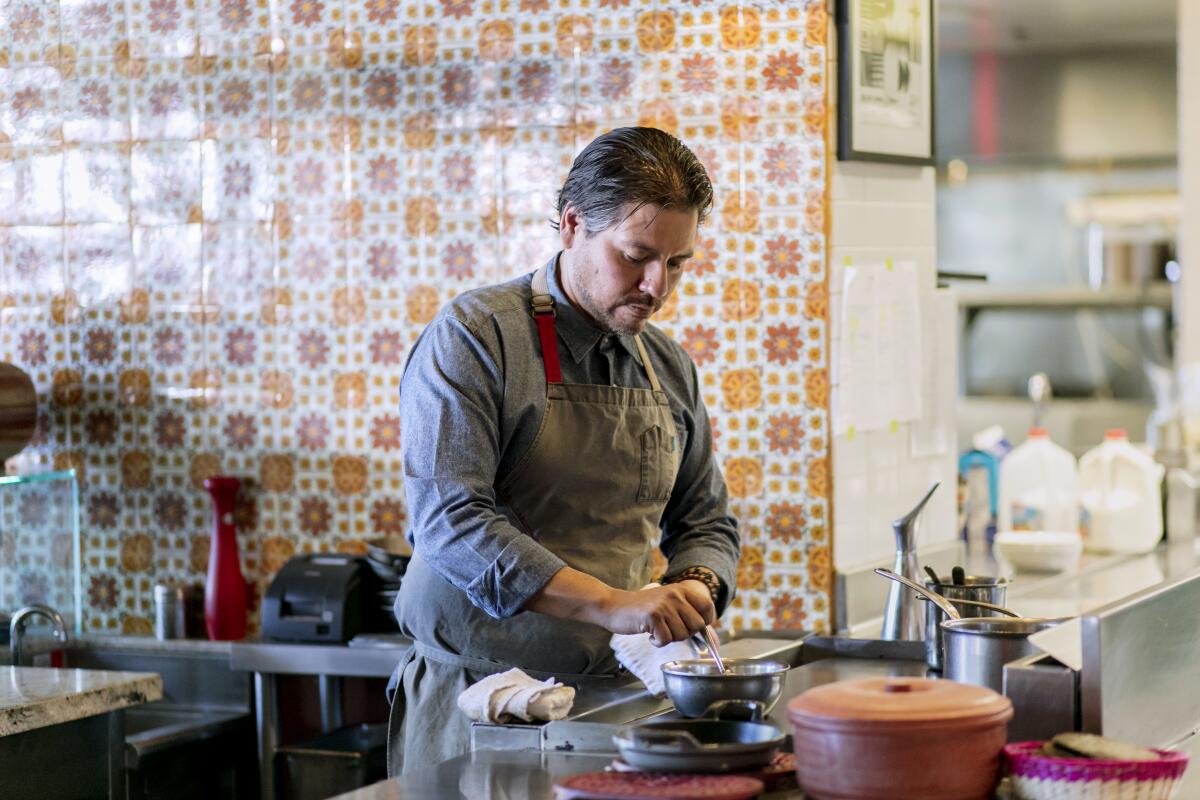Ray Garcia, chef-owner of Broken Spanish, at his restaurant.