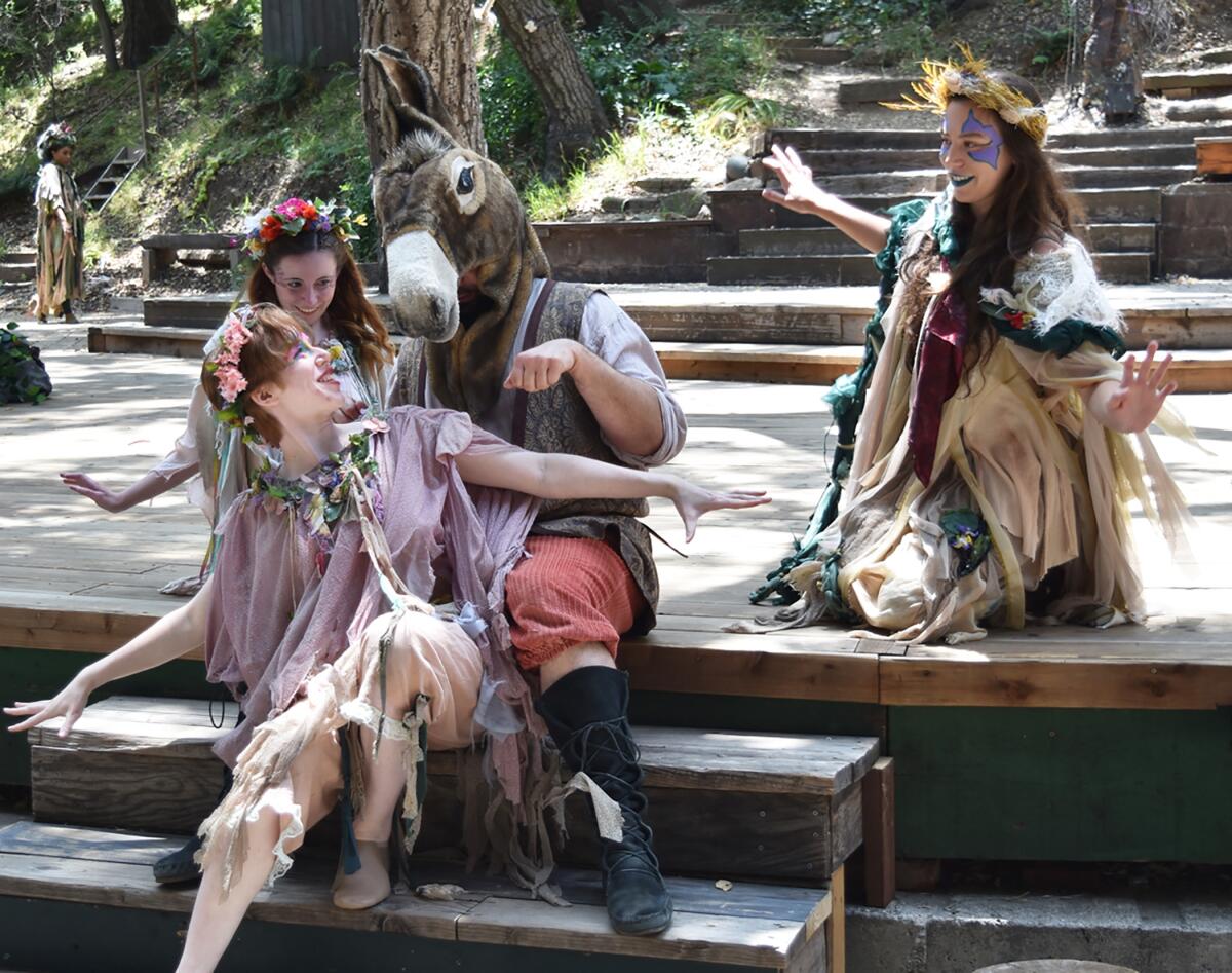 Shakespeare’s “A Midsummer Night’s Dream” at Will Geer’s Theatricum Botanicum. 