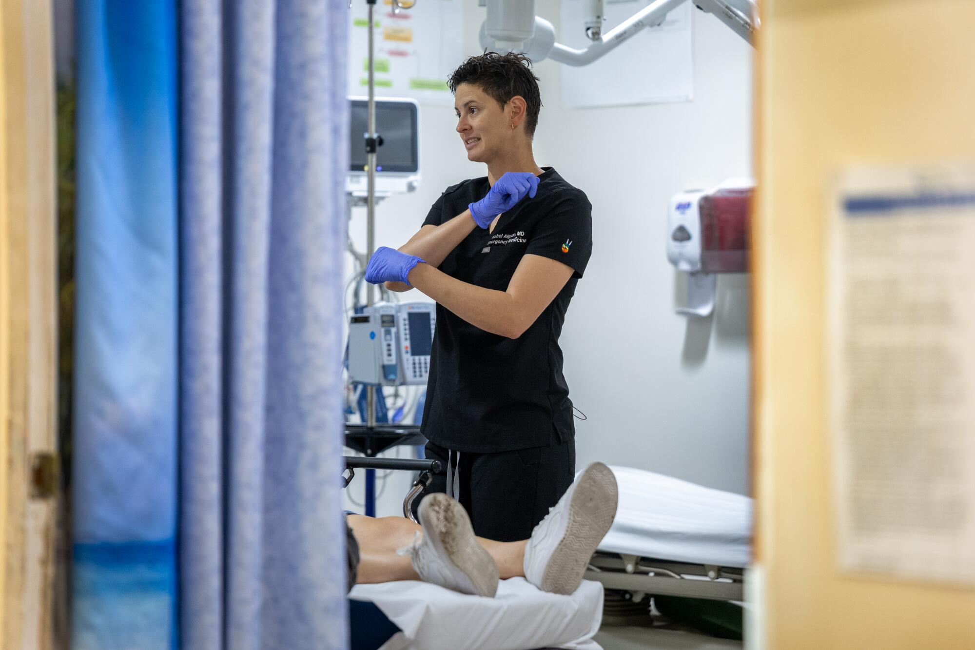 Dr. Isabel Algaze in the emergency room at Catalina Island Health