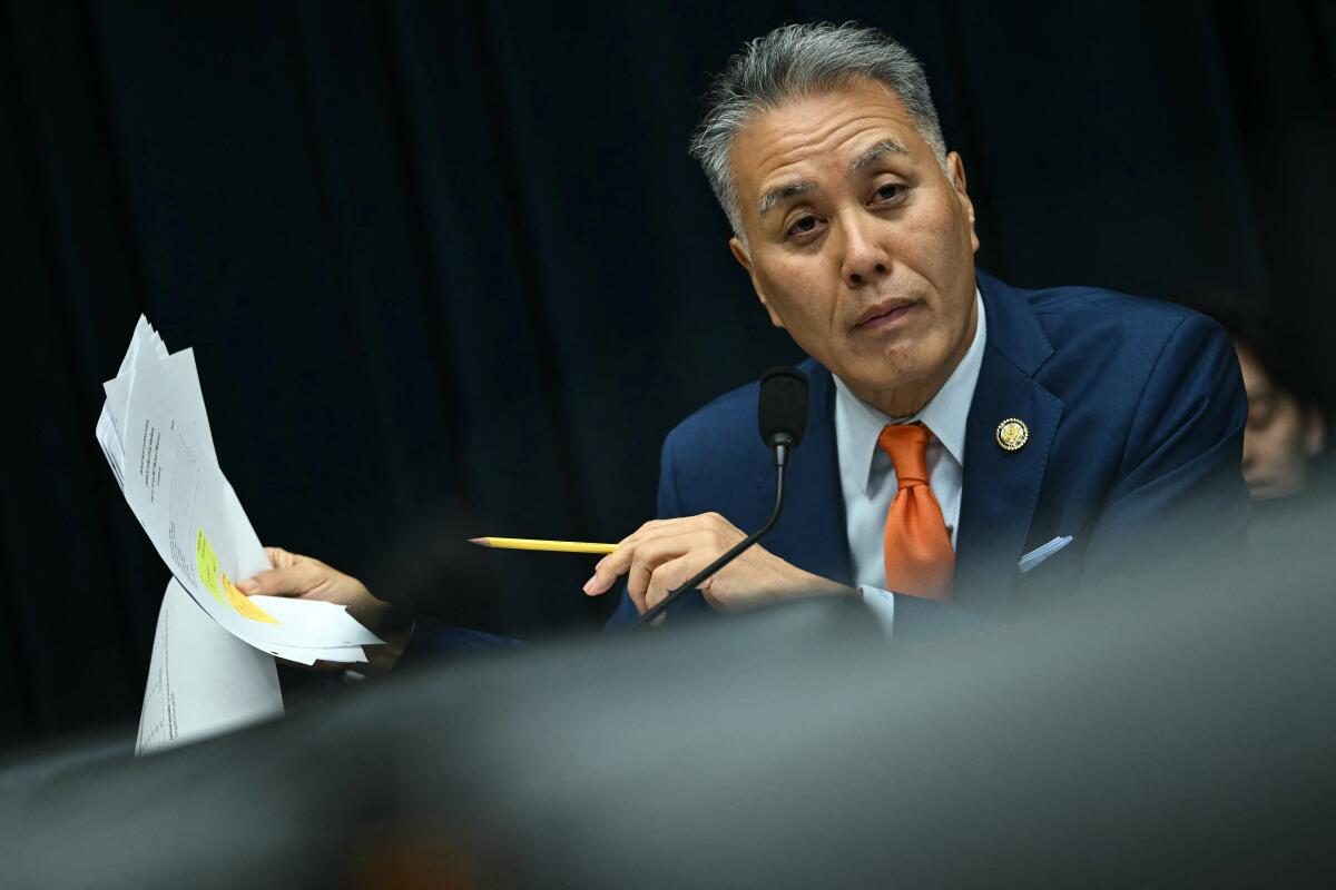 Representative Mark Takano, Democrat from California, on Capitol Hill