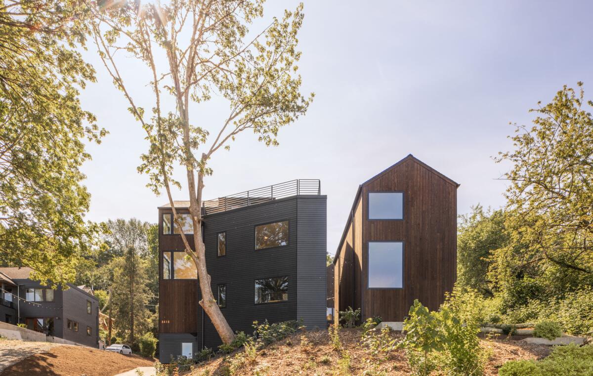 A rendering of a multiunit housing project
