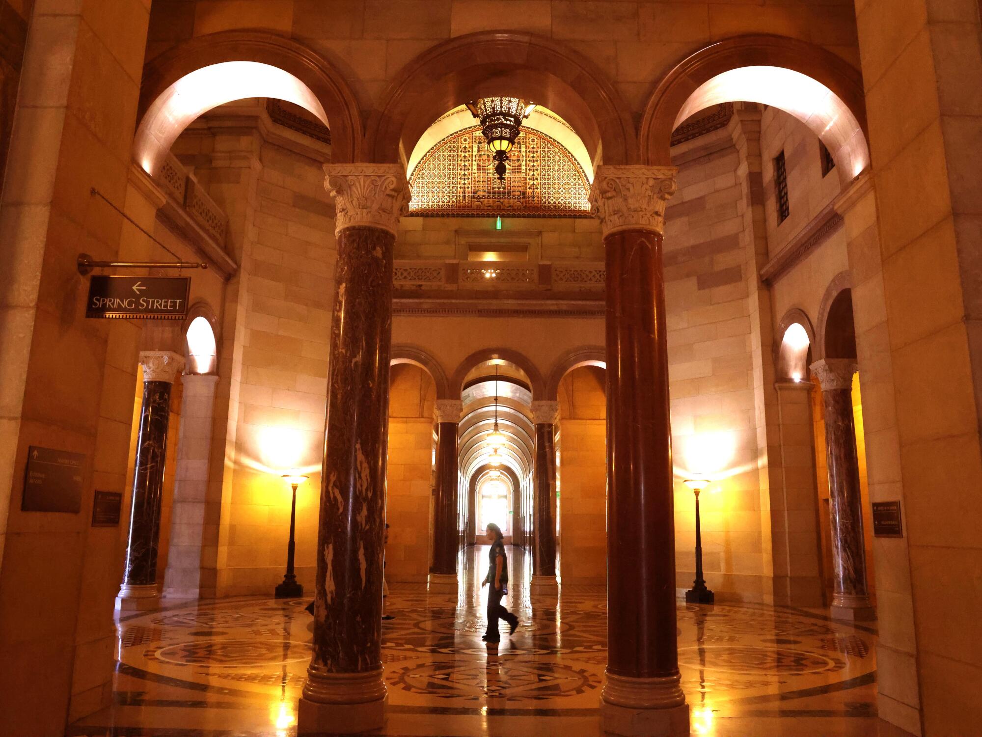 The rotunda at L.A. City Hall.