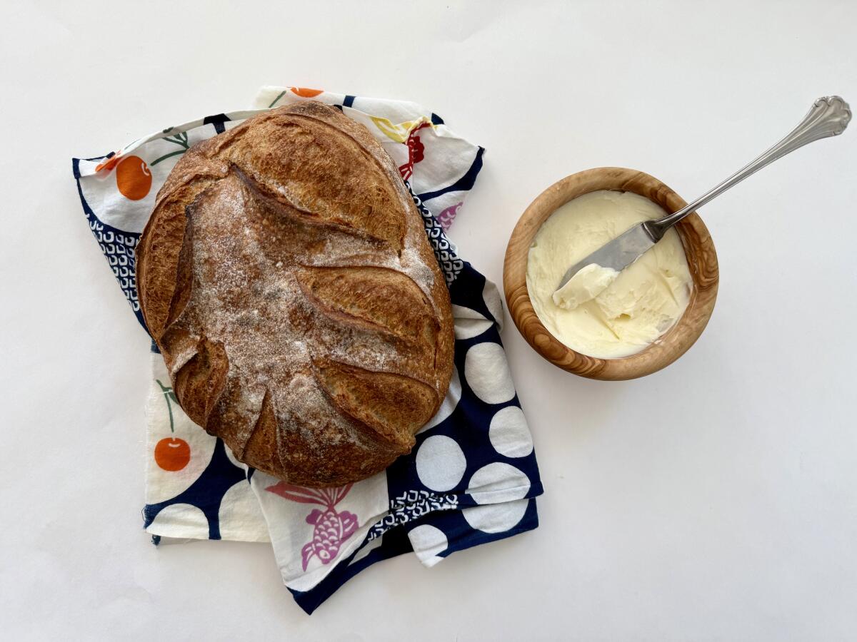 Homemade butter from "The Butter Book" by Anna Stockwell and published by Chronicle Books.
