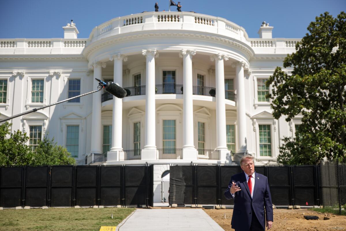 President Trump speaks at the White House