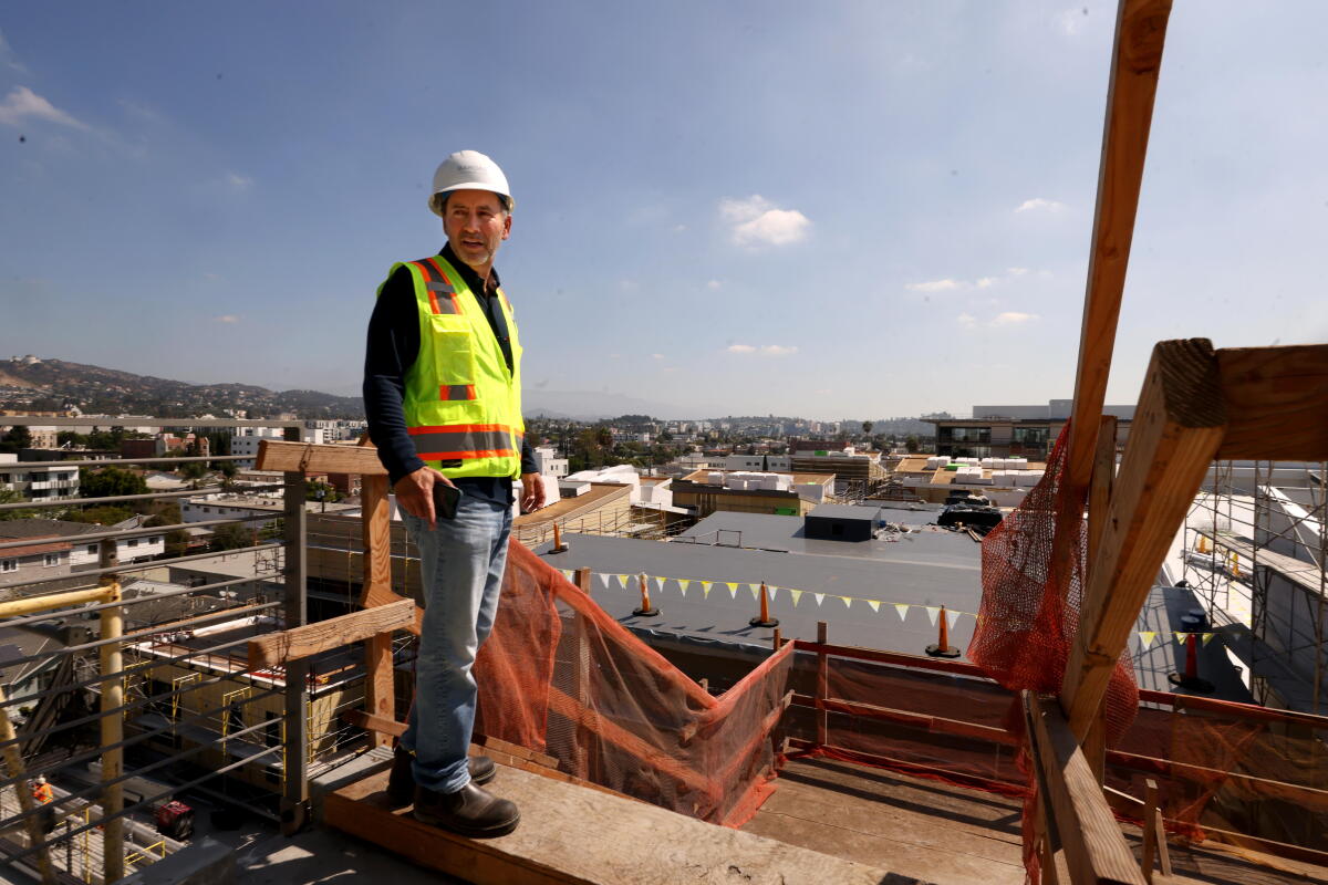 Developer and landlord David Simon stands on the top floor of the Echelon Studios