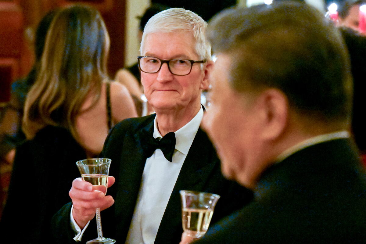 Tim Cook, executive chairman of Apple Inc., during a state dinner