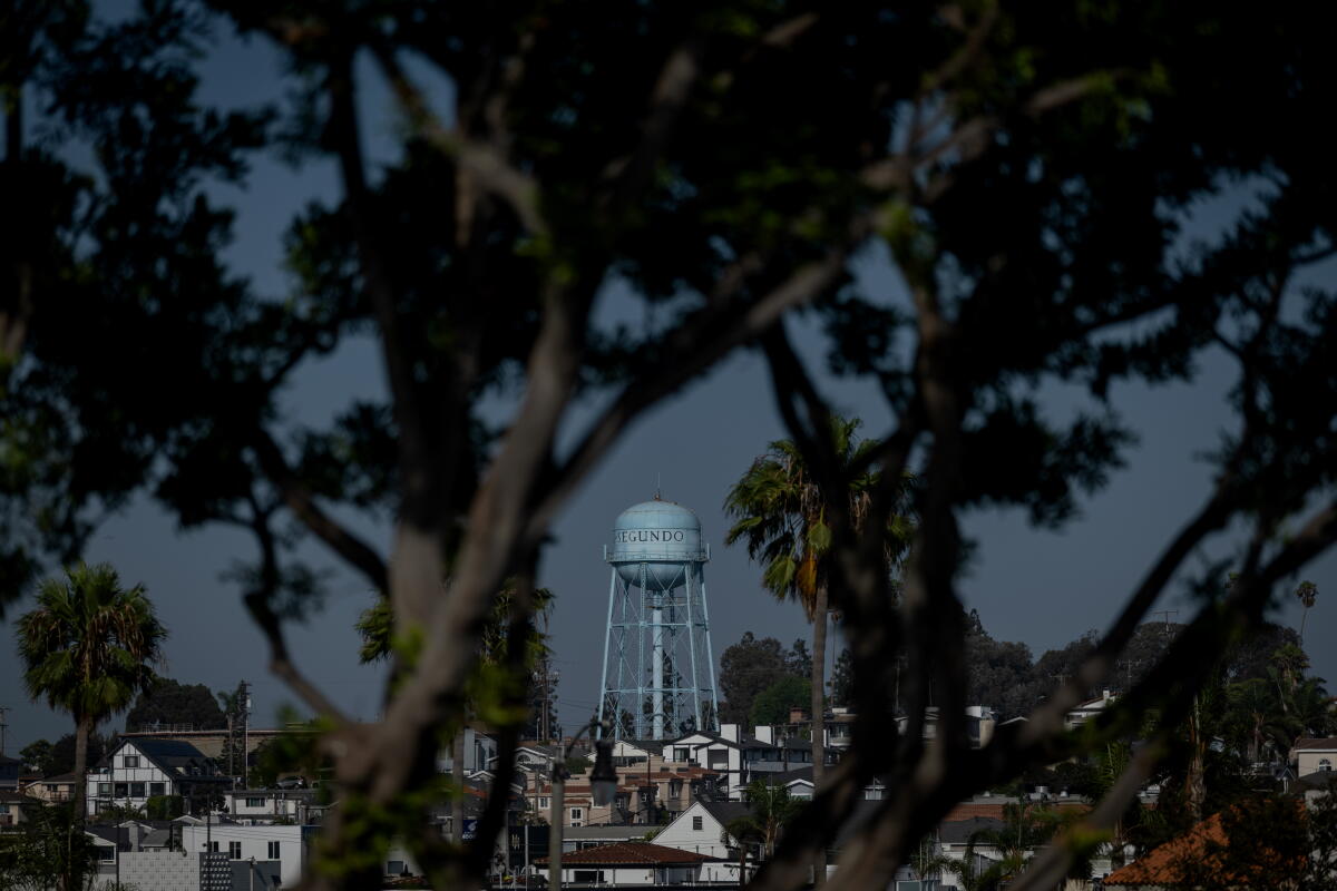 A water tower in El Segundo.