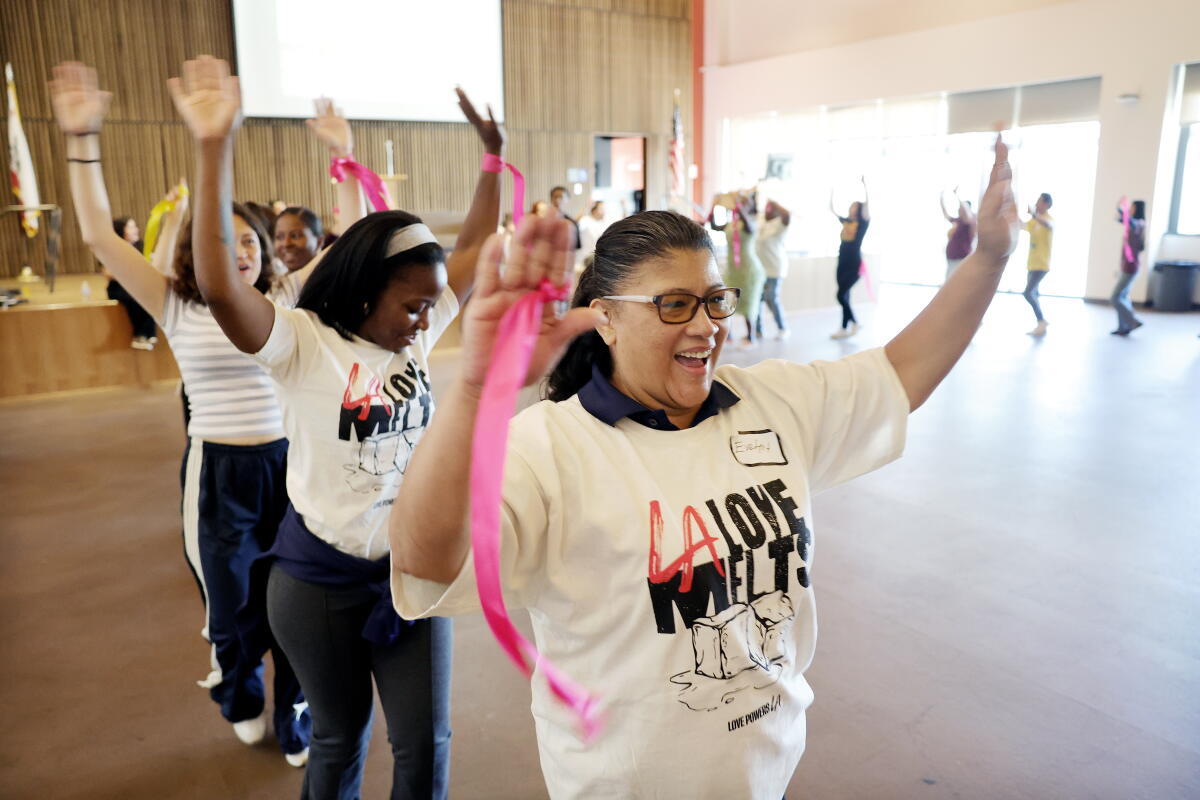 Evelyn Gonzalez attend a workshop for activist dance and street activation.