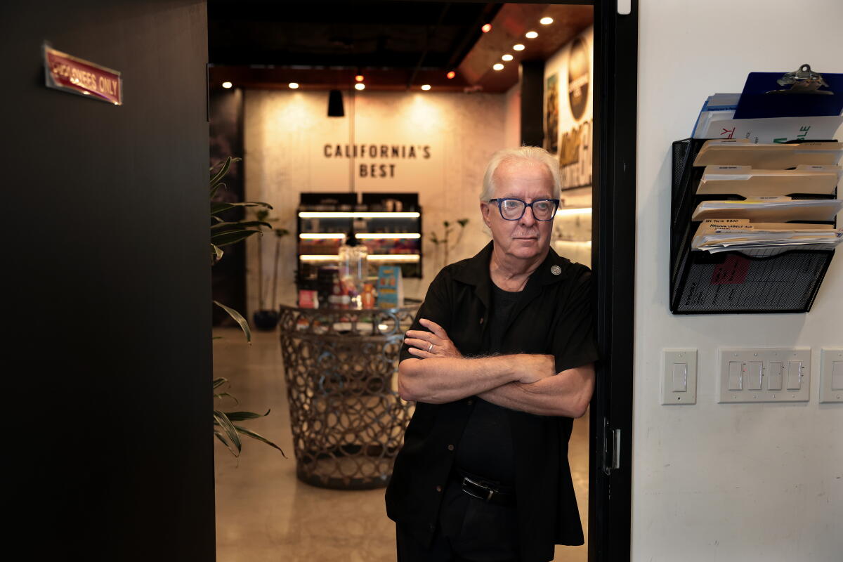 Pratt supporter Jay Handal at his Culver City dispensary, ERBA, will be casting his ballot for Nithya Raman.