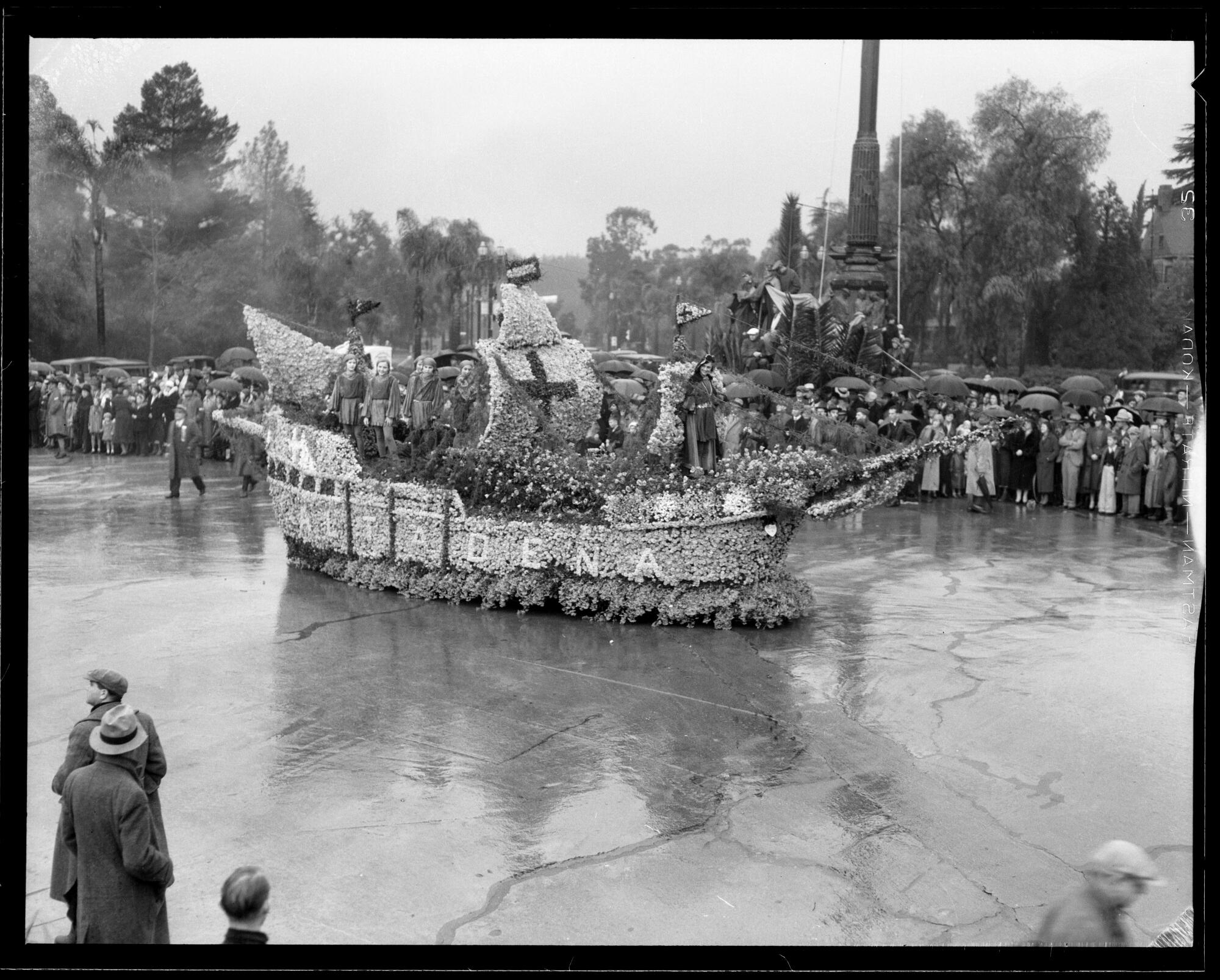 "Sail On" float in the Tournament of Roses Parade, Pasadena, on Jan. 1, 1934.