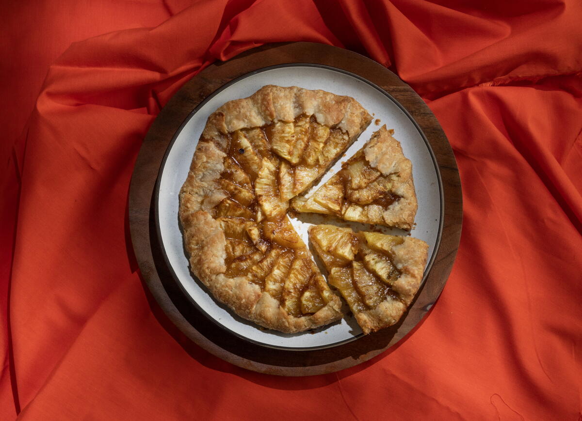 Pineapple tart made from a recipe by Michelle Huneven